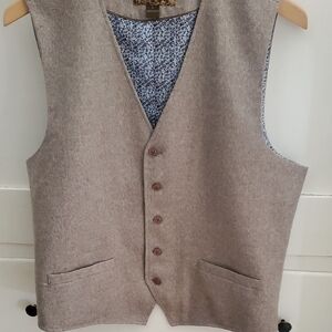 Men's Pronto Uomo Blue Tan Vest